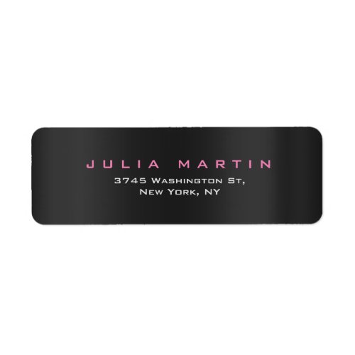 Minimalist Feminine Gray Pink Professional Label