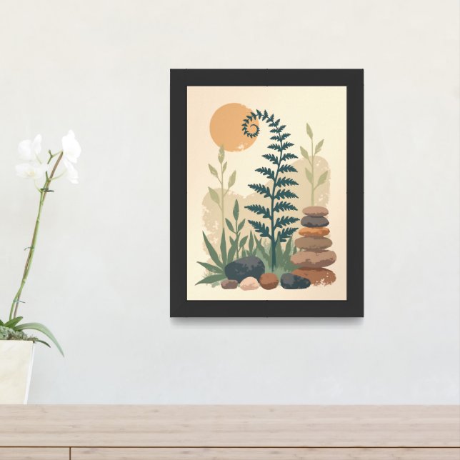 minimalist fern boho style poster (Entryway)
