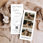 Minimalist Film Strip Photo Booth Save The Date<br><div class="desc">This minimalist film strip Save the Date card features a calendar where you can move the heart icon to mark your special wedding day.
Customize it with your favorite photos and personal details for a unique,  memorable announcement!</div>