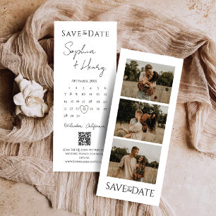 Minimalist Film Strip Photo Booth Save The Date