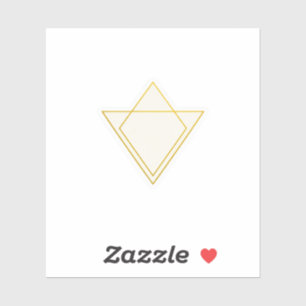  Minimalist Fine Line Gold Triangle Wedding Sticke Sticker