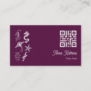 Minimalist Fine Tattoo Artist Elegant Appointment  Business Card