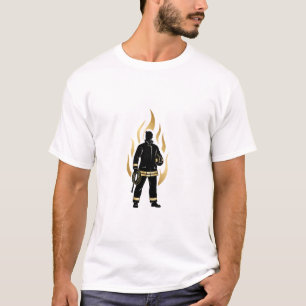 Minimalist Fireman Shirt Firefighter Gift for man