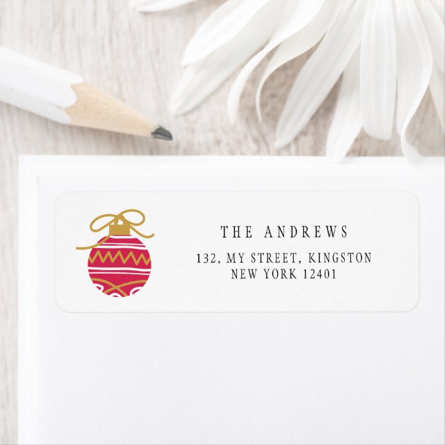 Minimalist First Christmas Baby Address Label (Insitu)