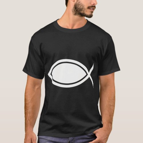 Minimalist Fish Symbol T-Shirt