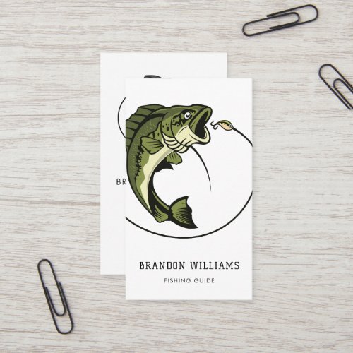 Minimalist Fishing Guide Fishing Charters Business Card