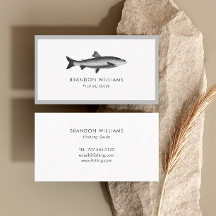Minimalist Fishing Guide Fishing Charters Business Card