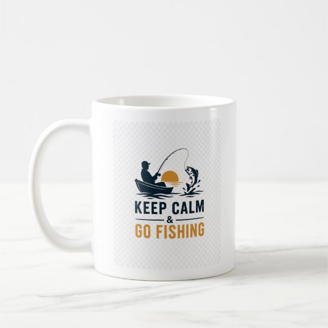 Minimalist Fishing Mug Design (Left)