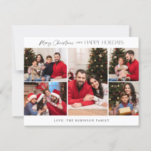 Minimalist Five Photo Merry Christmas - Smaller VS