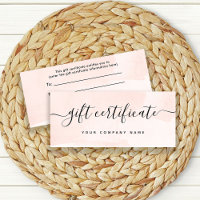 Minimalist Flair Blush | Gift Certificate