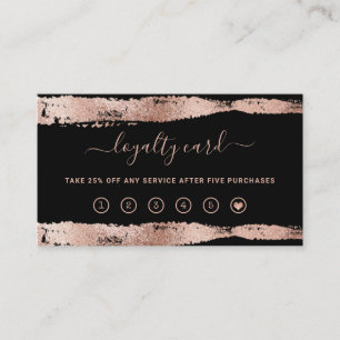 Minimalist Flair Blush Watercolor and Script Loy Loyalty Card