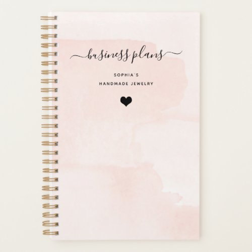 Minimalist Flair  Blush Watercolor and Script Planner