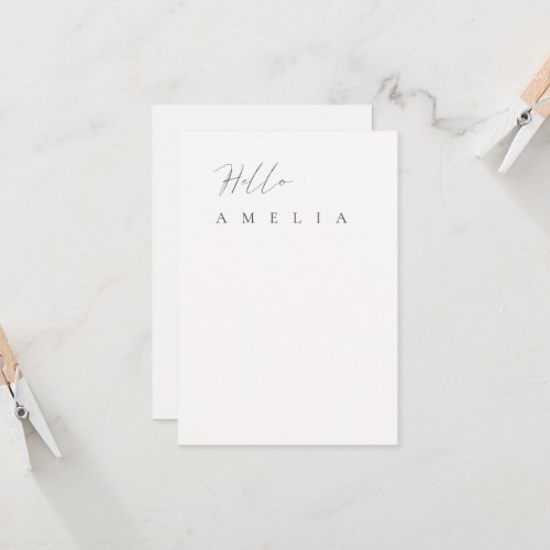 Minimalist Flat Blank Table Guest Place Card