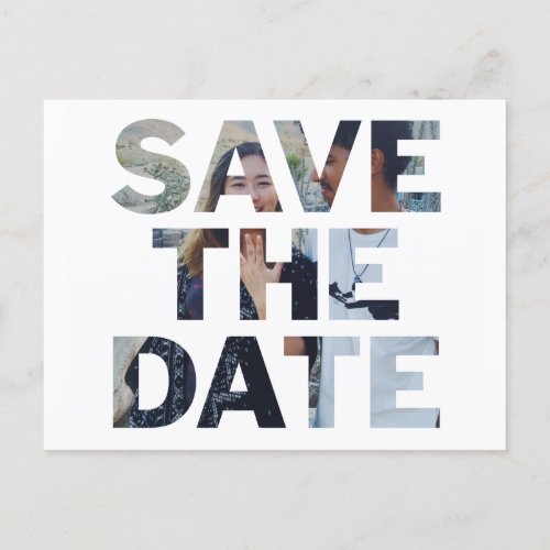 Minimalist _ Flat Save the Date Postcard