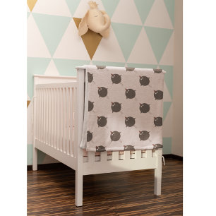 Minimalist Flock of Birdies Baby Blanket