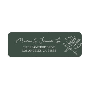 Minimalist Floral Address Label