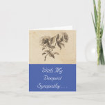 [ Thumbnail: Minimalist Floral and Script Sympathies Card ]
