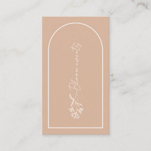 Minimalist Floral Blush Pink Arch Event Planner Business Card