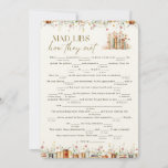 Minimalist Floral Book Theme Mad Libs Bridal Game