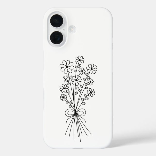 Minimalist Floral Bouquet Case-Mate iPhone Case (Back)