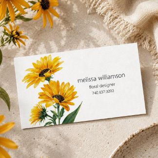 Minimalist Floral Business Card