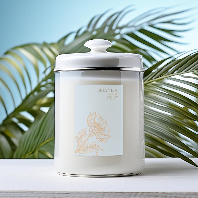 Minimalist Floral Candle Label (Creator Uploaded)