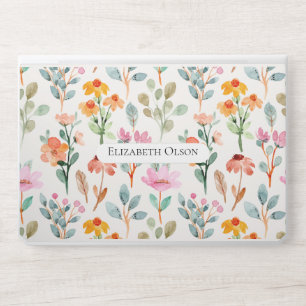Minimalist floral colorful Backgrounds Personalize HP Laptop Skin