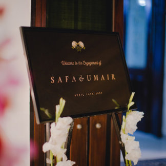 Minimalist Floral Fully Editable Welcome Board