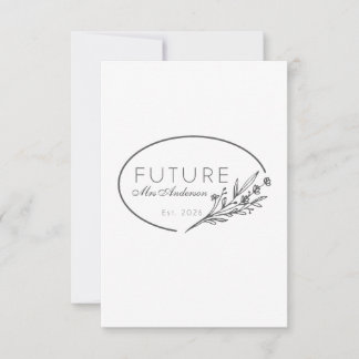 Minimalist Floral Future Mrs. Est 2026 Save The Date
