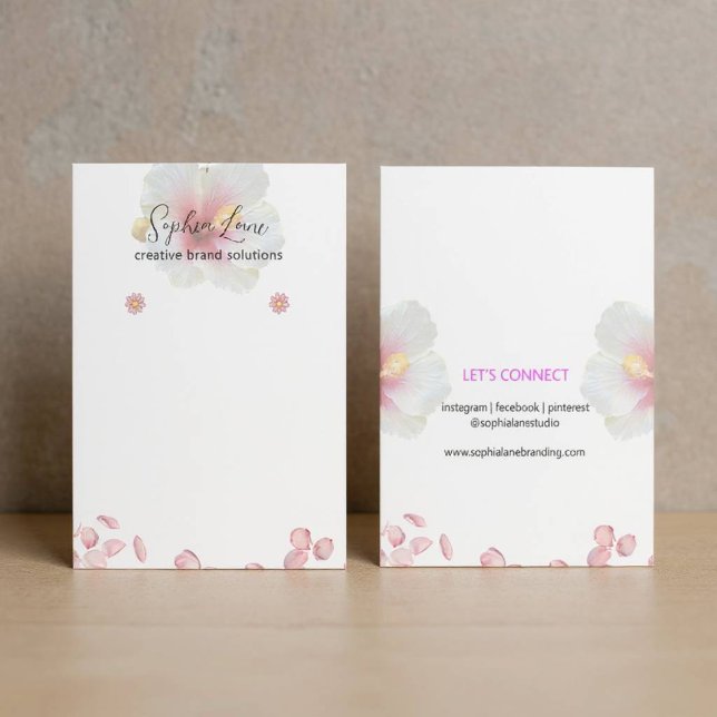 Minimalist Floral Jewelry Display Card Template (Floral Jewelry Display Card)