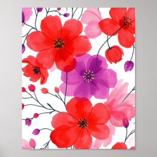 Minimalist Floral Line Art Wall Poster