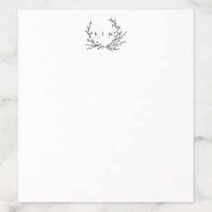Minimalist Floral Line Art Wedding Envelope Liner