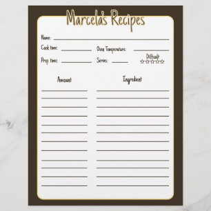 Minimalist Floral Mexican Recipe Pages for Binder 