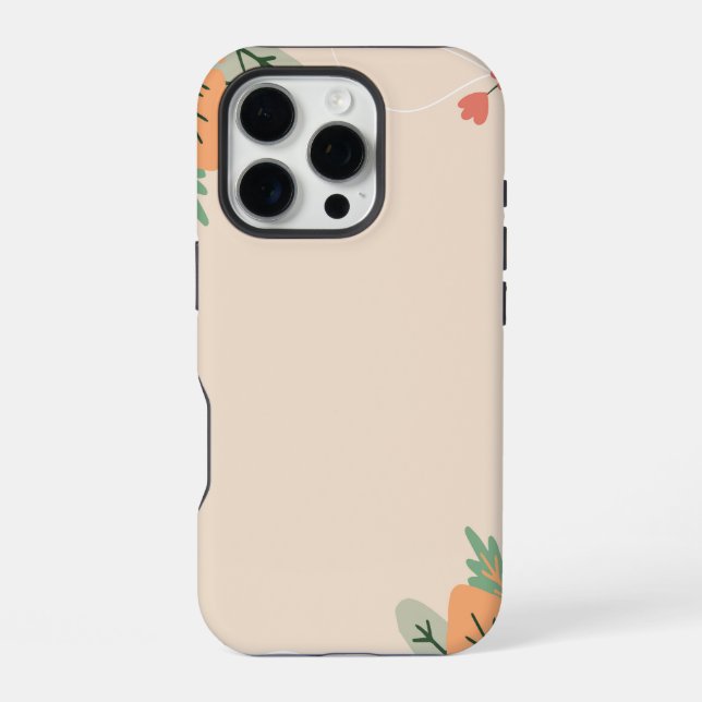 Minimalist Floral Pattern Background iPhone Case (Back)