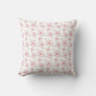 Minimalist Floral Pattern Throw Pillow