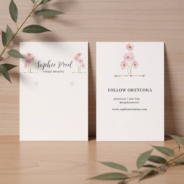 Minimalist Floral Personalized Jewelry Display (Floral Personalized Jewelry Display)