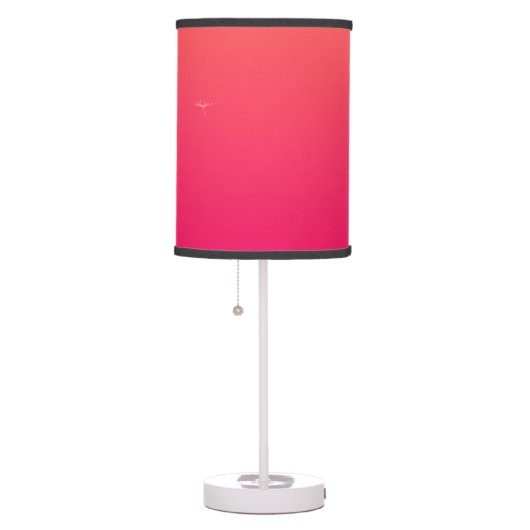 Minimalist Floral Pink White Dandelion Flower  Table Lamp (Right)