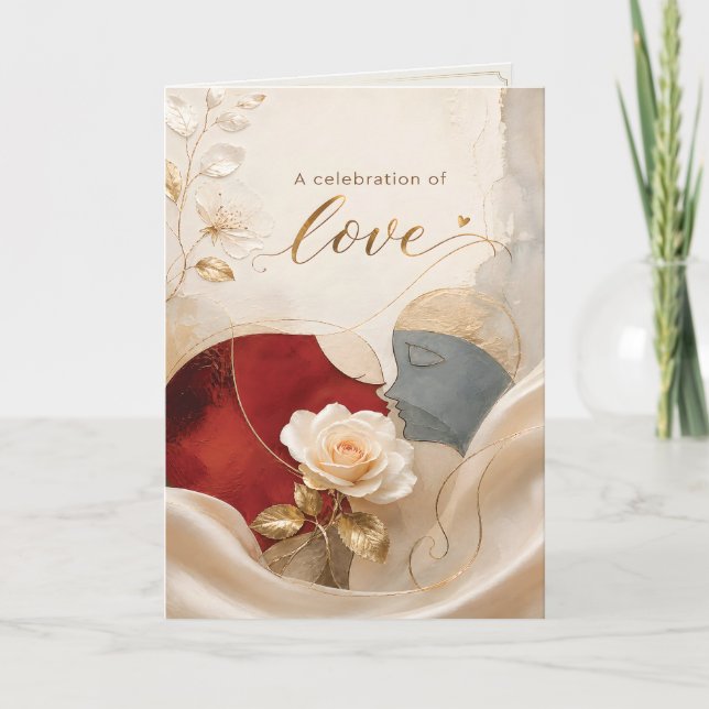 Minimalist Floral Rose Art Card (Front)