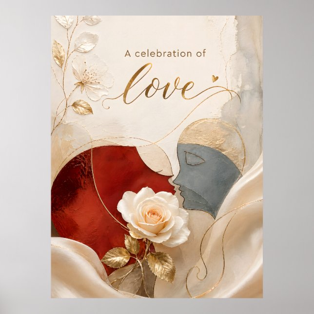 Minimalist Floral Rose Art Poster (Front)