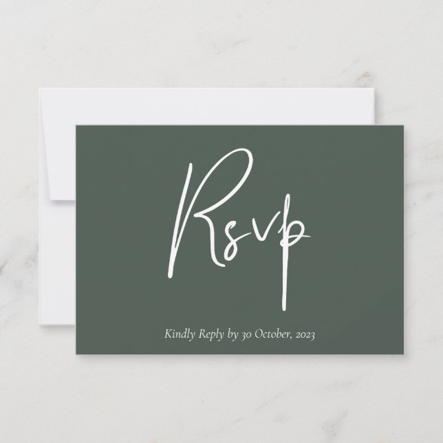 Minimalist Floral RSVP Card (Front)