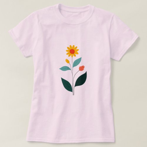 Minimalist Floral T_Shirt