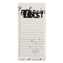 Minimalist Floral To Do List Pad/Elegant Checklist