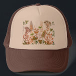 minimalist floral trucker hat<br><div class="desc">This is a vibrant and colorful digital illustration featuring various abstract plants and foliage. The artwork includes warm orange and brown tones, as well as greens and purples, creating a rich, autumnal feel. There are abstract shapes resembling leaves and flowers, with an artistic and playful style, incorporating speckles and textures...</div>