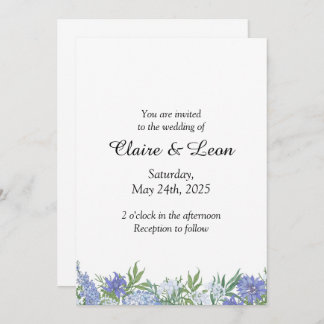 Minimalist Floral Wedding Invitation