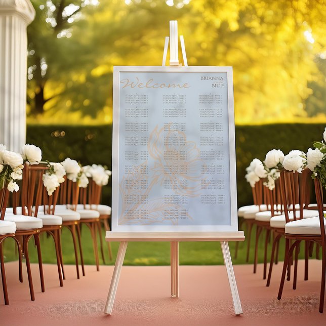 Minimalist Floral Wedding Seating Chart (Creator Uploaded)