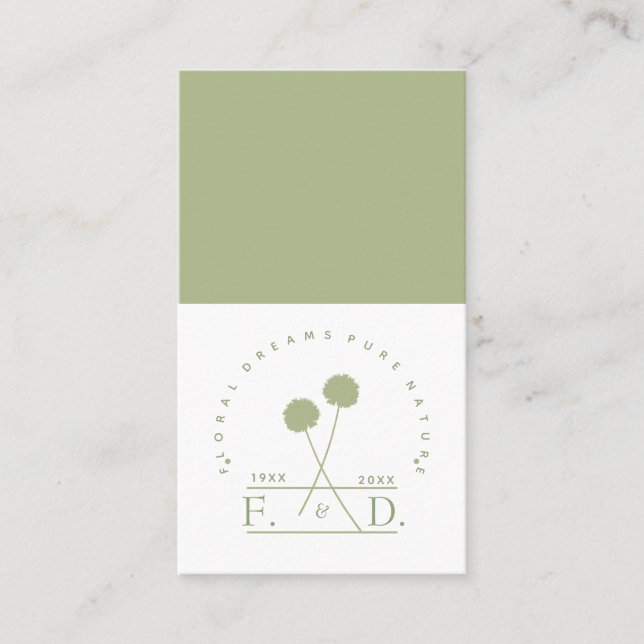 Minimalist Florist Business Business Card (Front)