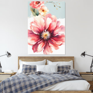 minimalist flower design canvas print