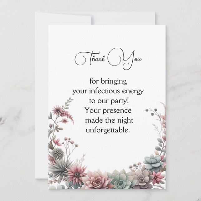 Minimalist Flower Thank You Card (Front)