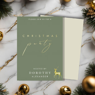 Minimalist Foil Christmas Party Invitation