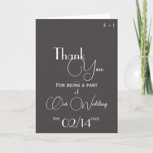 Minimalist Folded Thank You Card (Front)